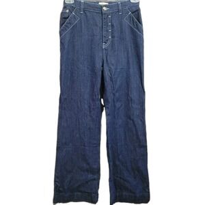 Temperley London Raquel Wide Leg Jean Trousers 29 x 30 Made in Italy 60s Style